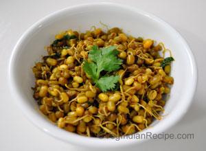 Spicy Moong Sprouts Recipe